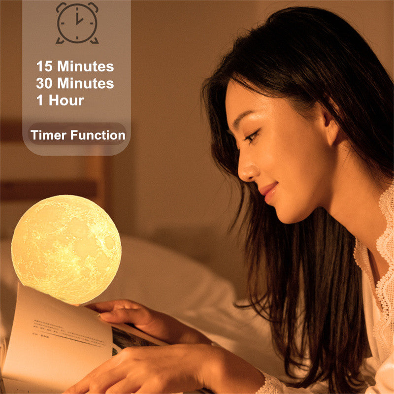 Creative 3D Magnetic Floating Levitating Moon Lamp Touch Control 3 Color Moon Light Lunar Night Light for Home Office Room Decor